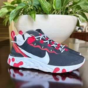 Nike React Element Women’s 8.5 Black Gym Red
